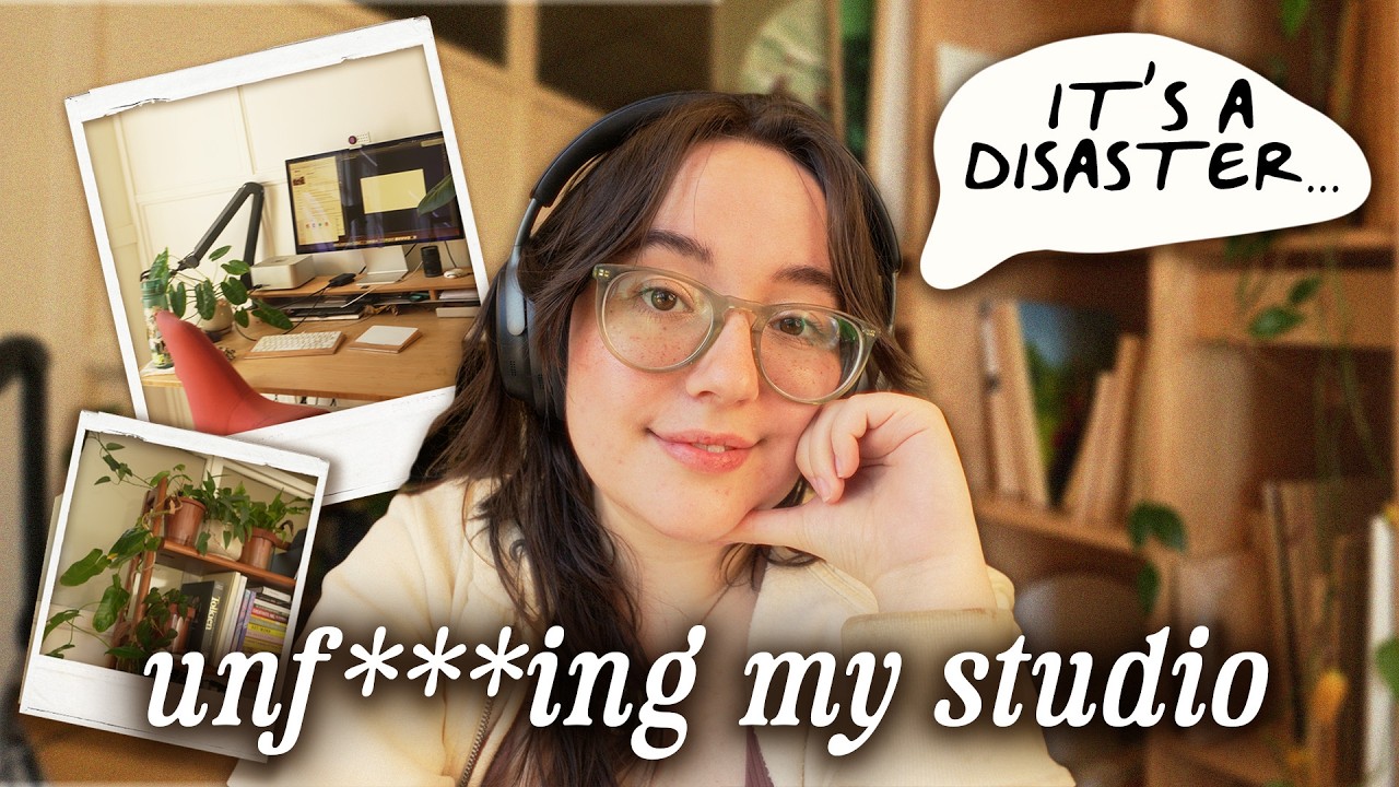 Cleaning my art studio so I can finally be productive