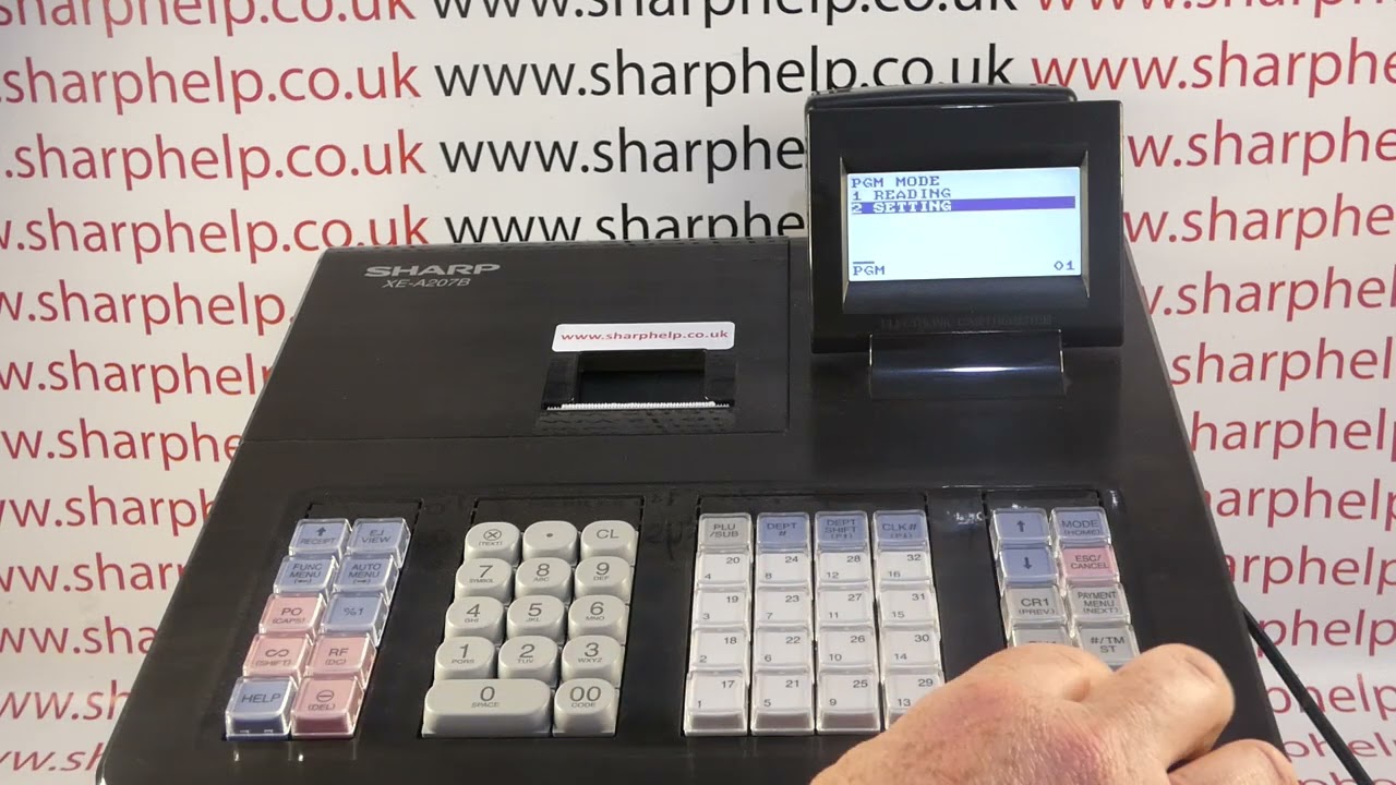 How To Set Up & Work Mode Passcodes Sharp XE-A207 / XEA207 / XEA 207 Cash Registers