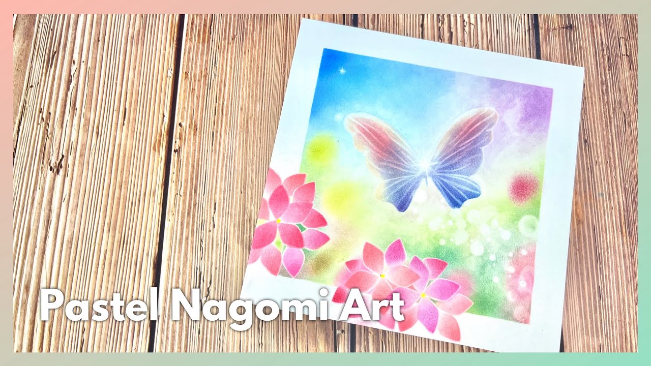 【和諧粉彩】Pastel Nagomi Art | 春天 Spring | 繡球花 hydrangeas | 蝴蝶 Butterfly | 呢排已經好熱，夏天就快到喇🤪