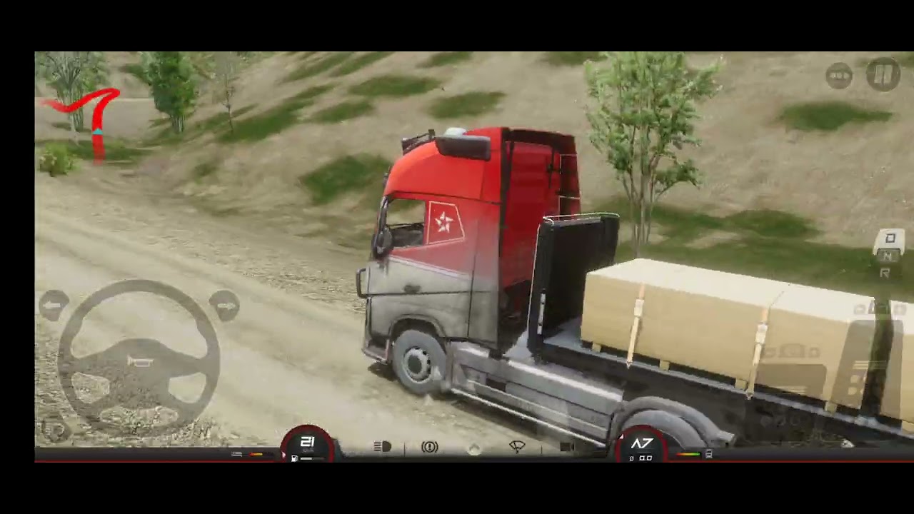 Wood Plank Loaded Trailer Truck Delivery | Tubingen to Stuttgart via Dangerous Mountain Off-road
