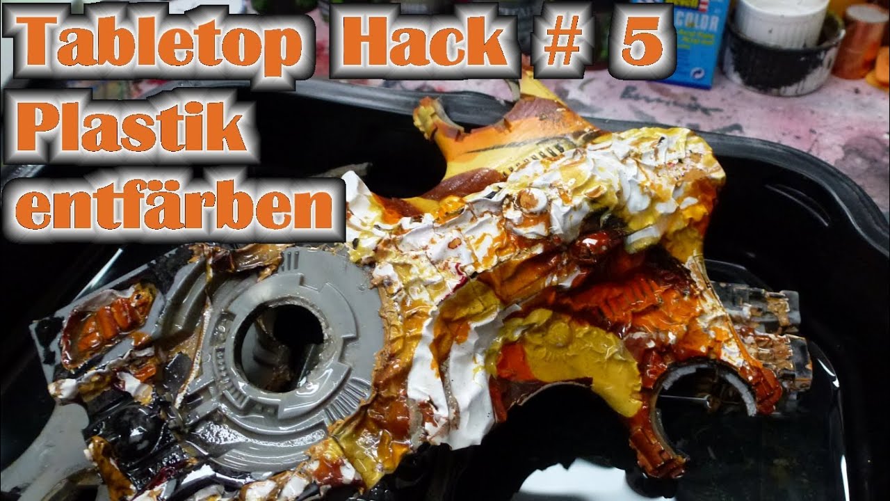 Tabletop Hack 05 Plastik Miniaturen und Fahrzeuge mit Sterilium einfach entfärben Tutorial