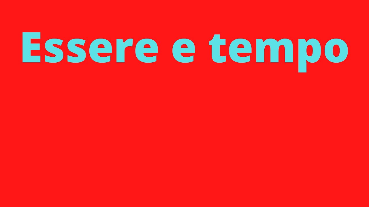 FCC - Essere e tempo.