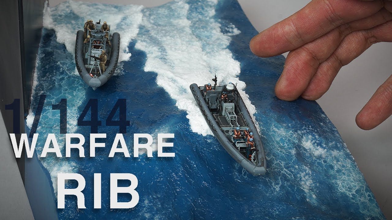 Making Warfare RIB Boat  Water Diorama