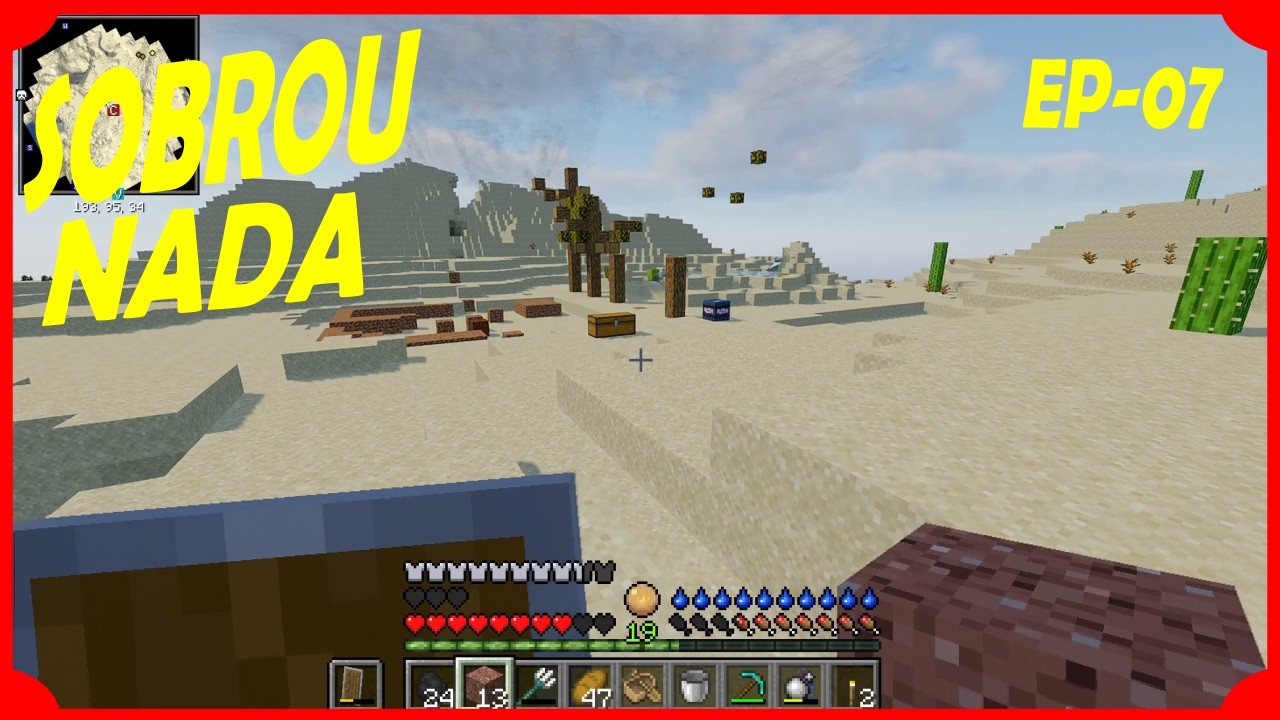 💥 Perdi tudo no minecraft do deserto ep 07