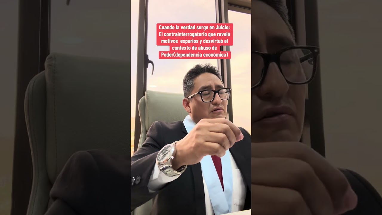Contrainterrogatorio revela motivos espurios de denuncia