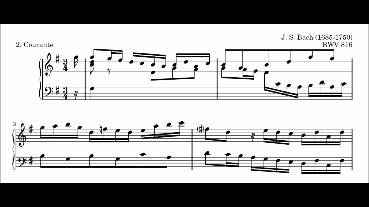 Bach French Suite 5 in G Courante Emil Gilels