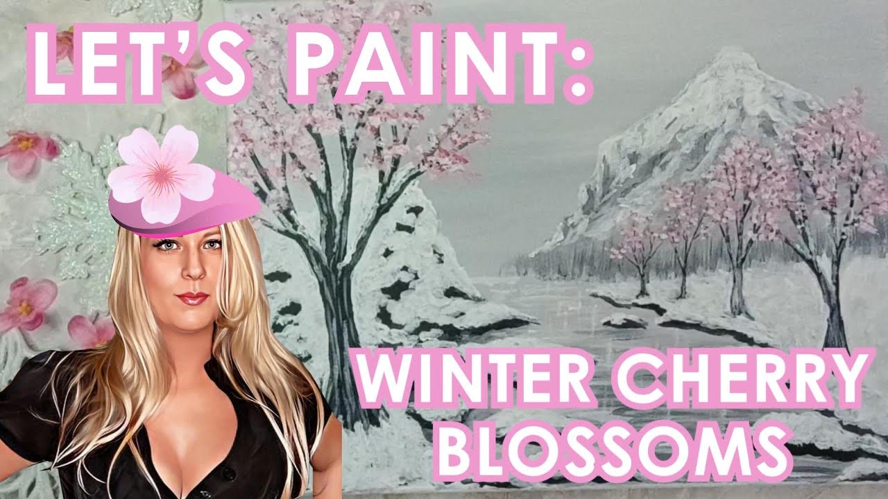 🌸 Cherry Blossoms in Winter Silence | Snow, Ice & Distant Mountains❄️