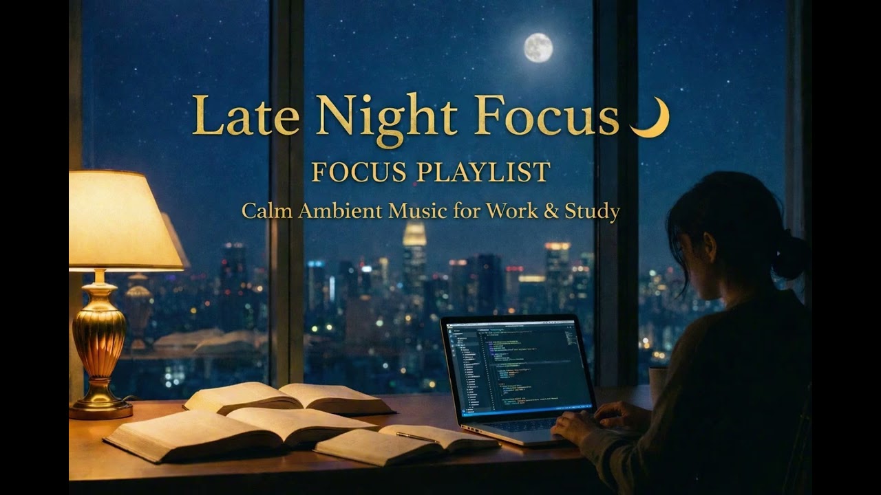 Late Night Focus 🌙 | Calm Ambient Music for Work & Study | Focus Playlist