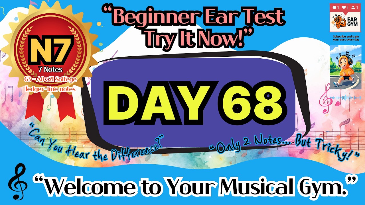 Beginner Ear Training Day 68 - StarterㅣBass-Clef : 42 Questions | EarGym