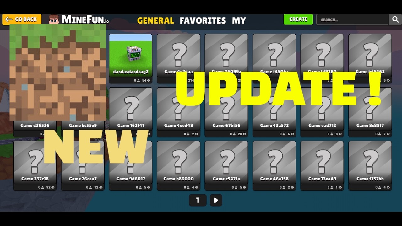 MineFun io new Update new commands & you can create server now! 😁 #minefun