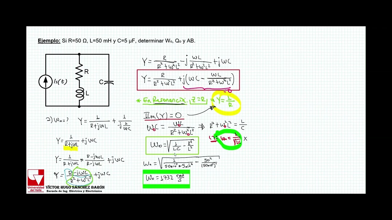 Video 40 - Ejemplo de Resonancia, Circuito Mixto
