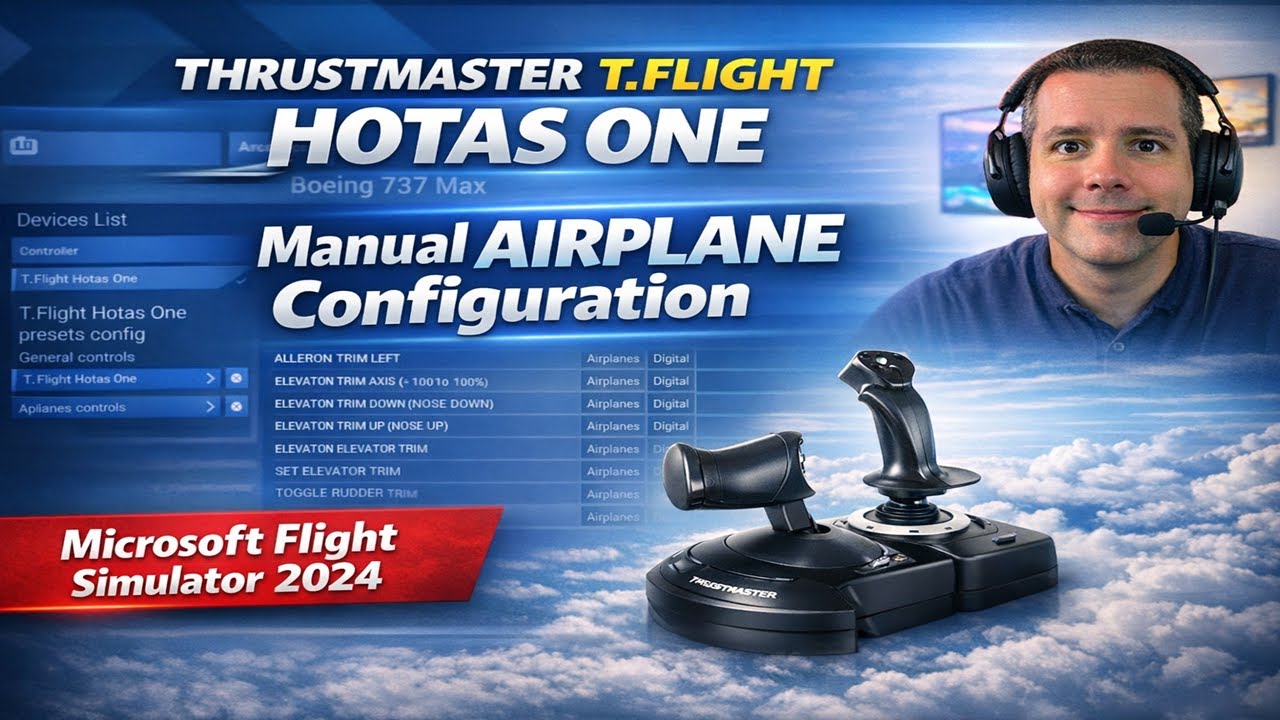 Ручная настройка AIRPLANE для THRUSTMASTER T.FLIGHT HOTAS ONE | MSFS2024 | Пошаговое руководство