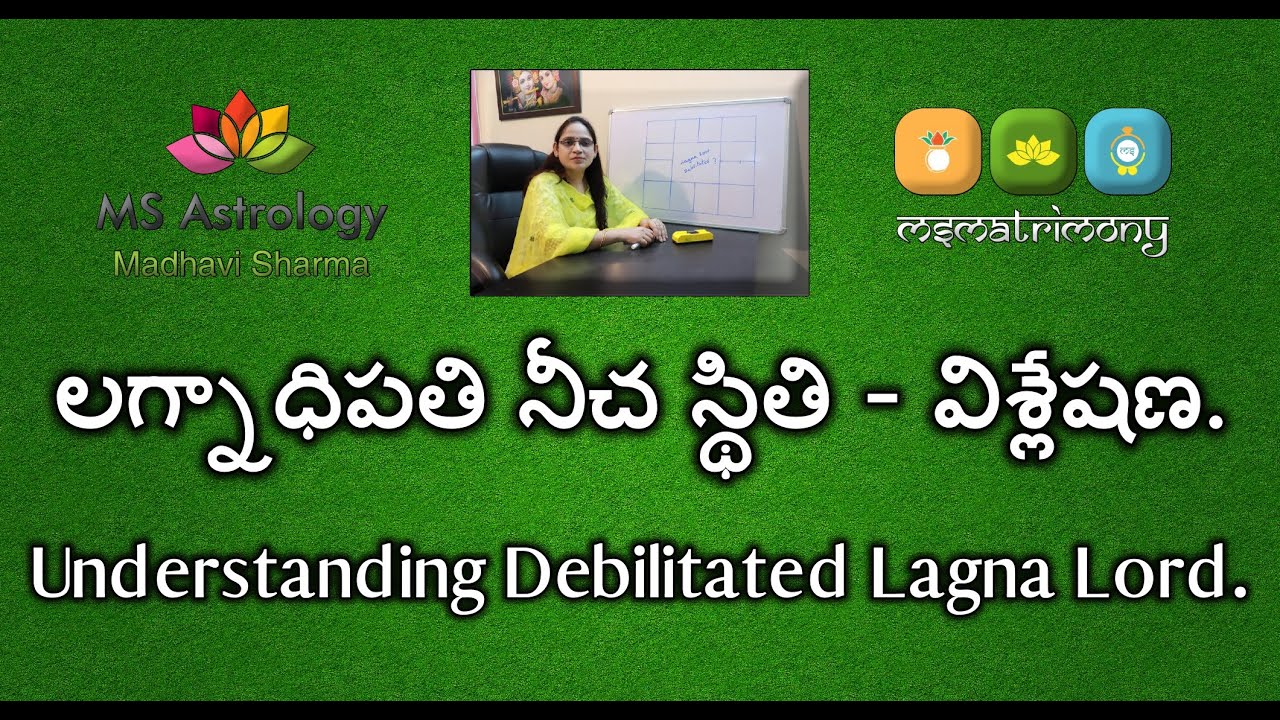 Understanding Debilitated Lagna Lord. MS Astrology - Vedic Astrology in Telugu Series.