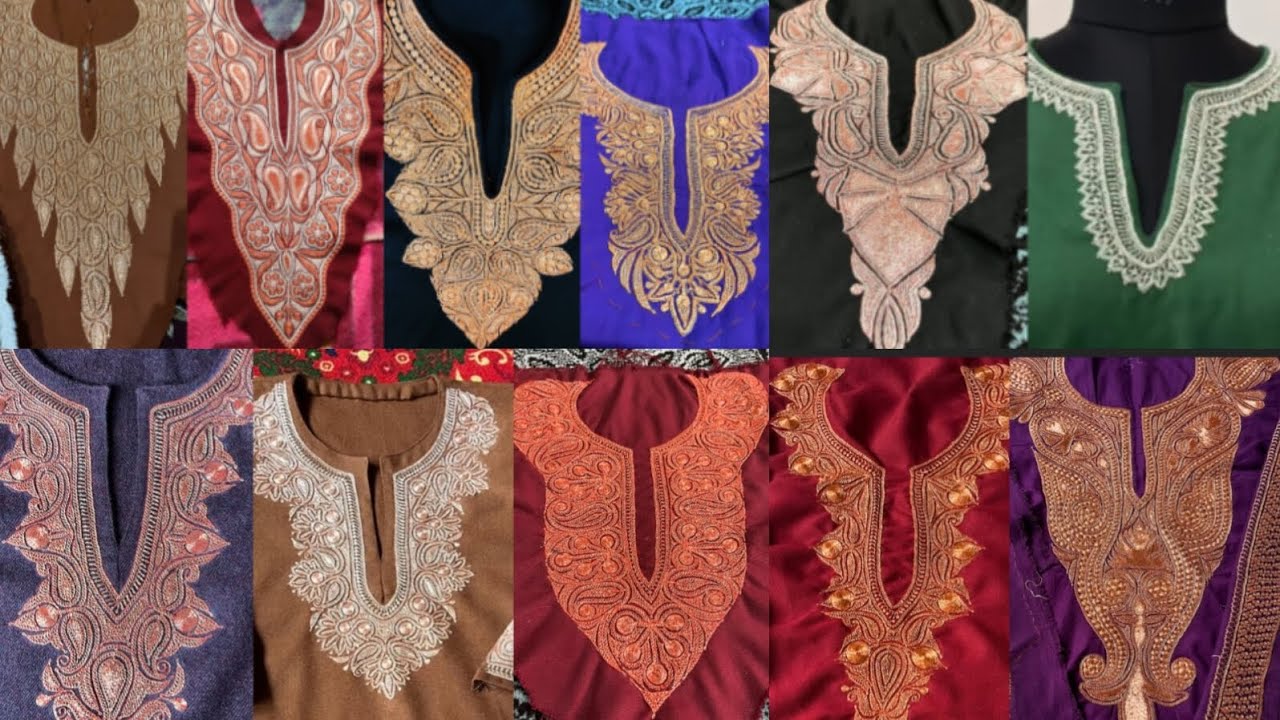 Beautiful handmade kashmiri tilla pheran designs#trending #handbroidery #fashion #fashion 