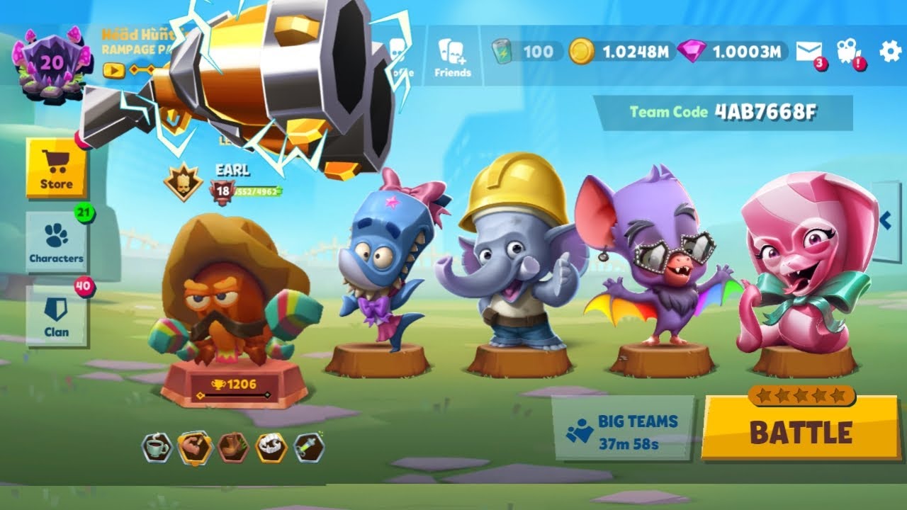 Zooba Earl Finn Frank Henry iris Squad Gameplay Choose Your Favourite