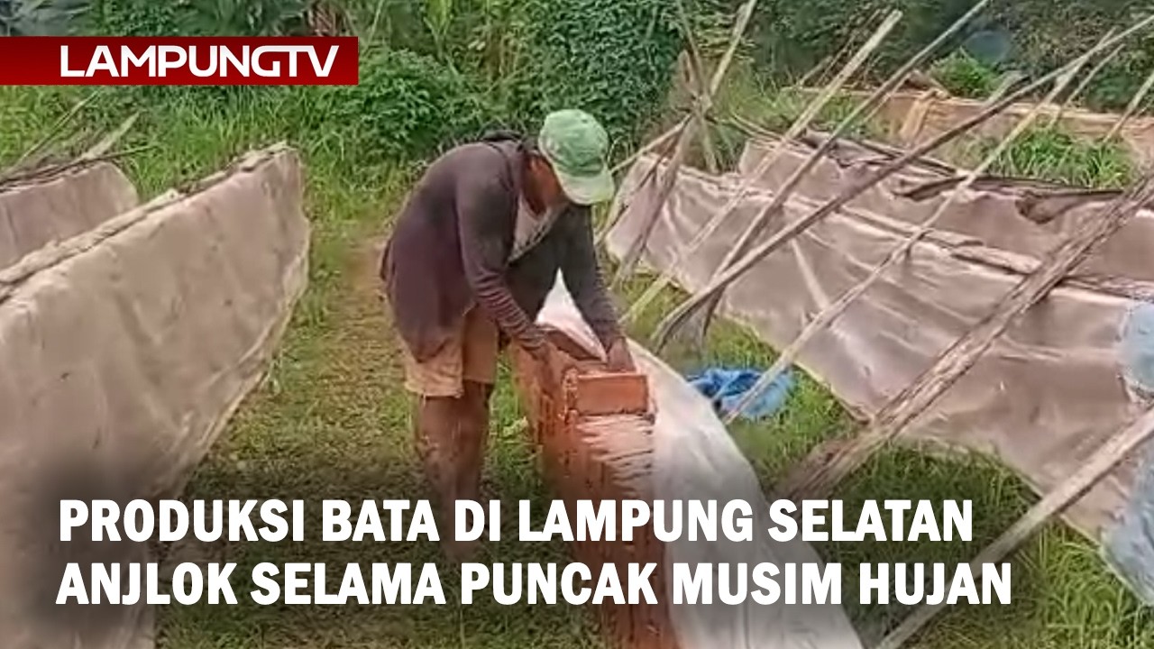 Produksi Bata di Lampung Selatan Anjlok Selama Puncak Musim Hujan