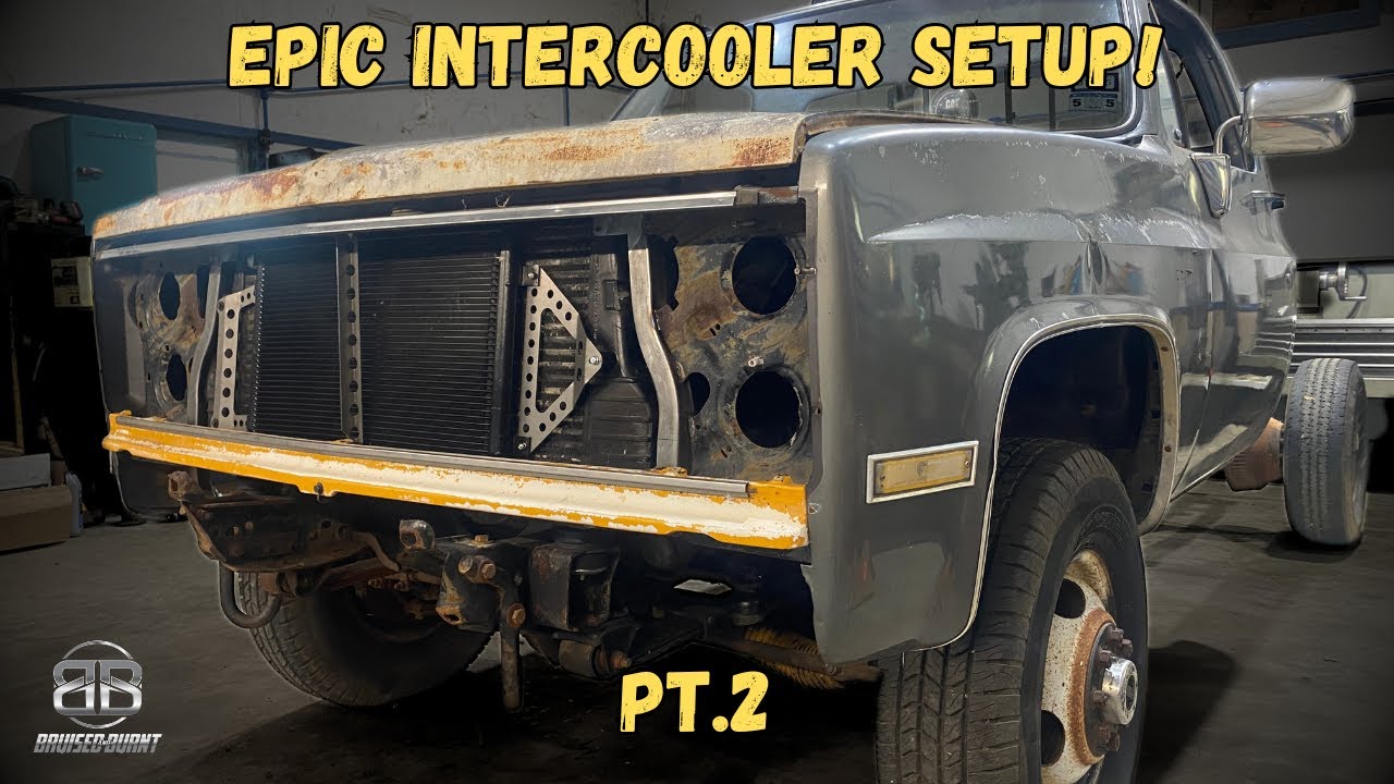 Chevy K30 Square Body Cummins Swap Intercooler Install Pt.2