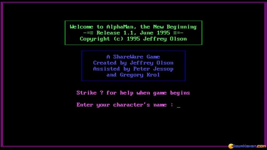 AlphaMan - The New Beginning gameplay (PC Game, 1995)