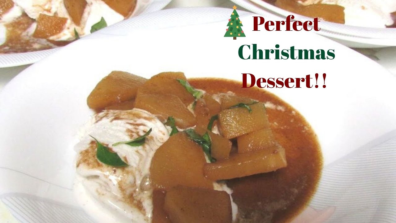Spiced Pears with Coconut Ice Cream I Perfect Christmas Dessert for Cozy Winter Nights