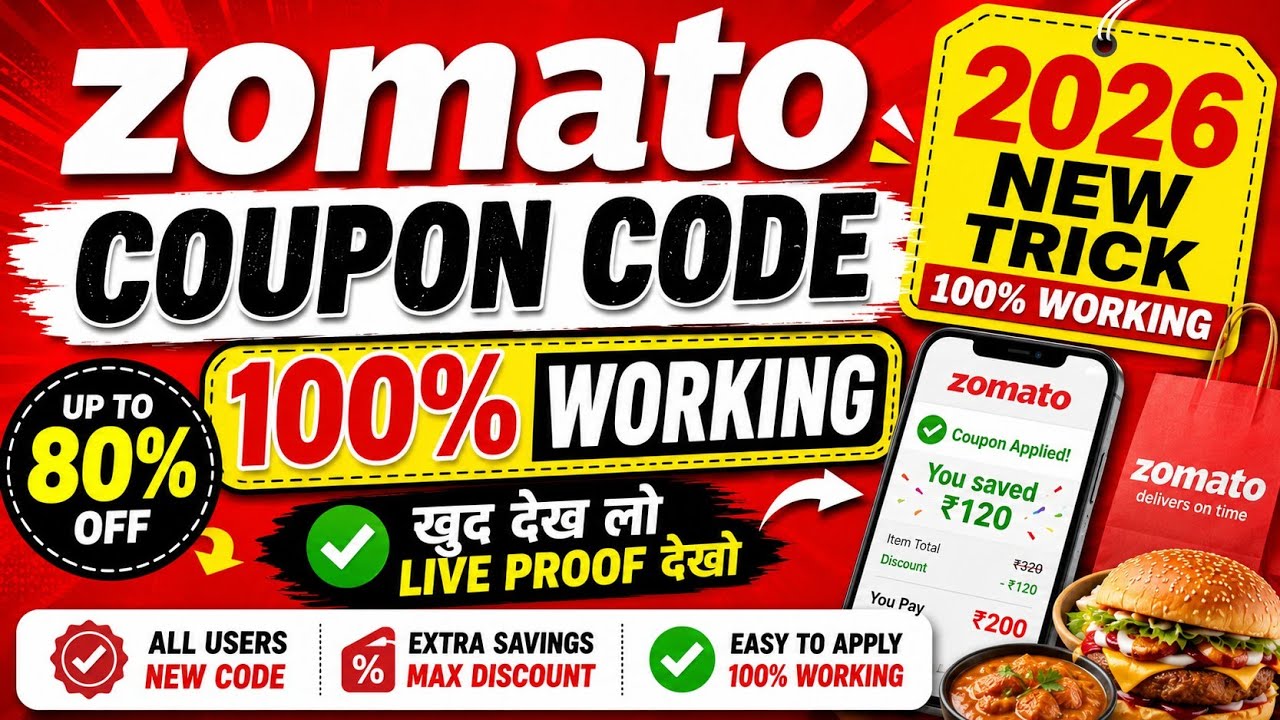 Zomato Coupon Code Today | Zomato Offer Today | Zomato Discount Code | Zomato Coupon Code