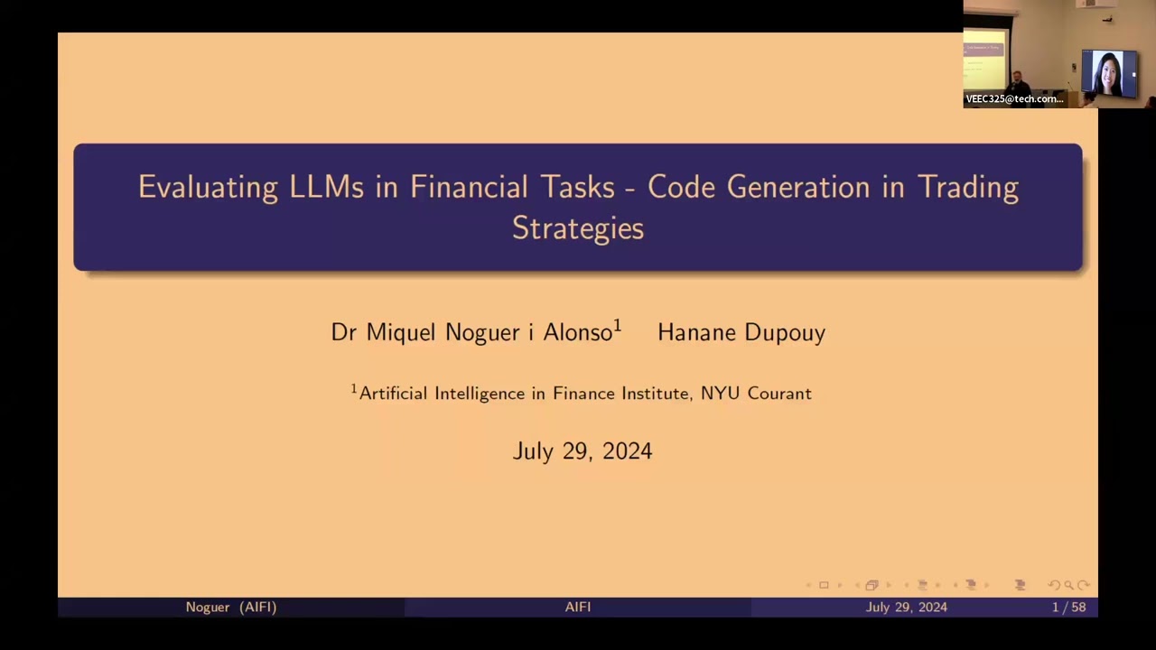 Miquel Noguer i Alonso (Artificial Intelligence Finance Institute): 