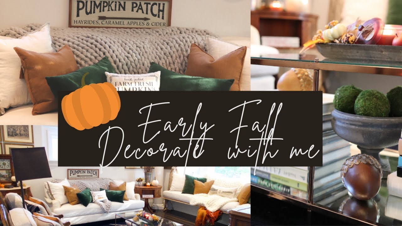 🍁 FALL DECORATE WITH ME MARATHON! FIRST TIME LIVING ROOM REVEAL!  🍁 FALL LIVING ROOM TRANSFORMATION