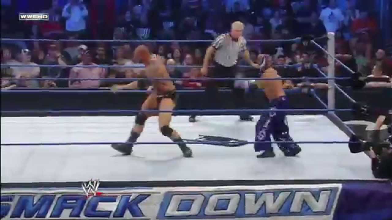 WWE SmackDown Rey Mysterio vs Batista Street Fight Highlights