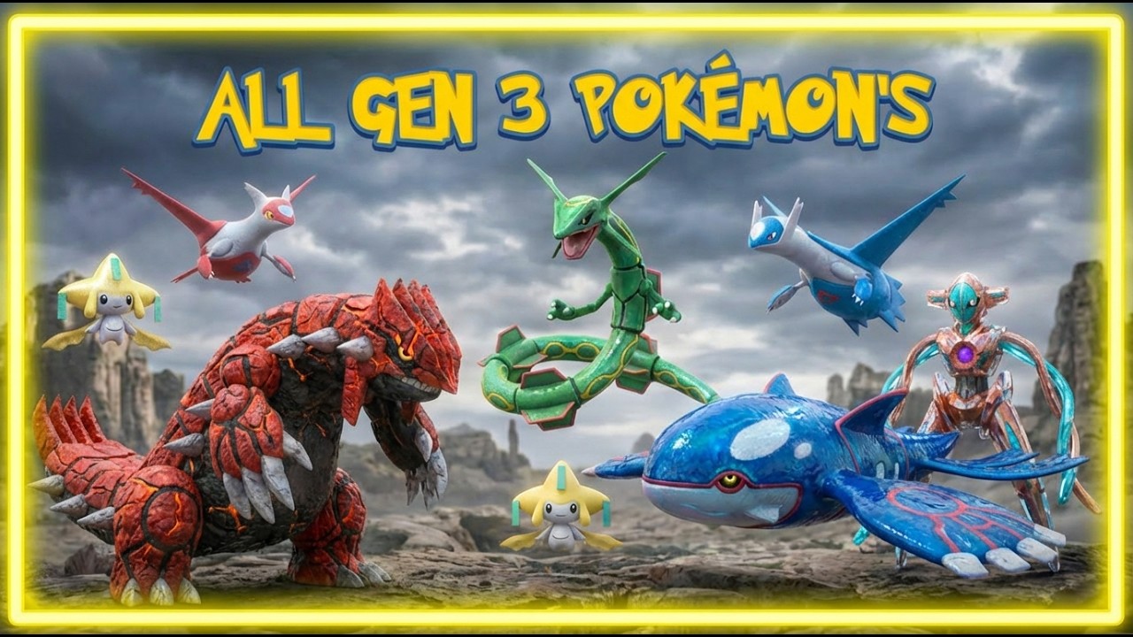 All gen 3  Pokémon's 135 Hoenn Pokémon in Real Life Documentary ! Ruby & Sapphire Realistic Pokedex