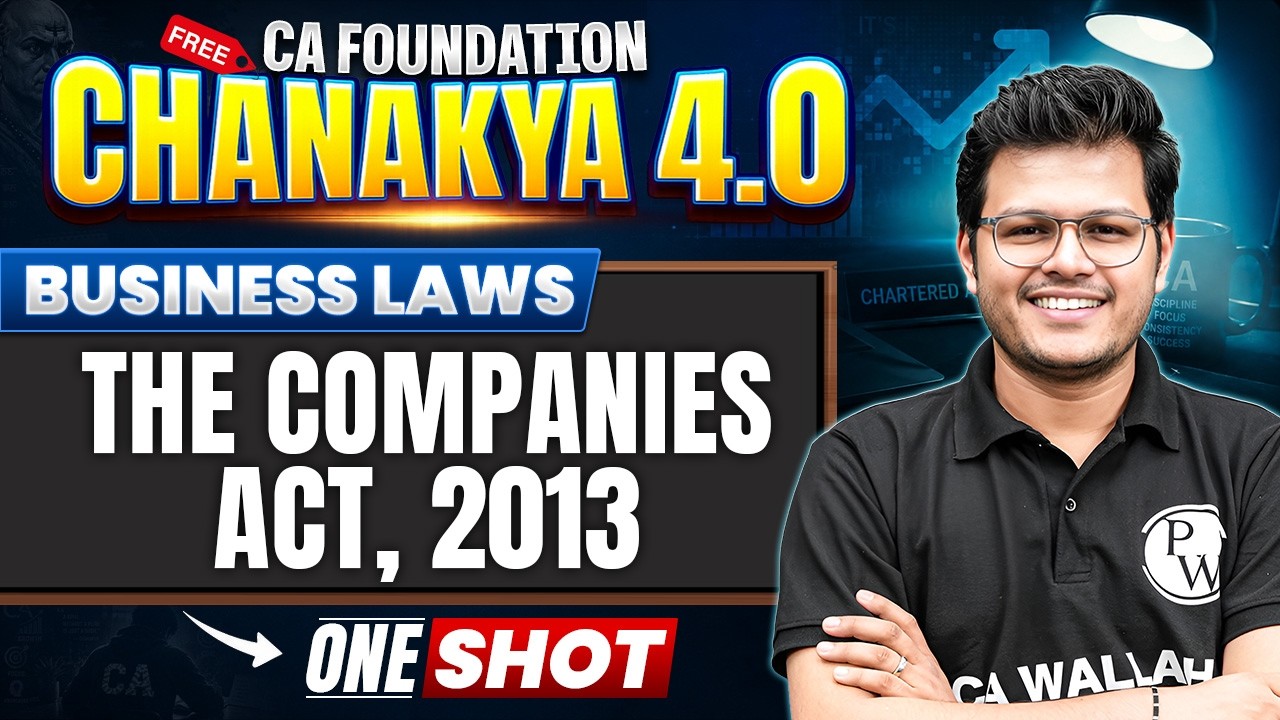 CA Foundation Business Laws: The Companies Act, 2013 With Writing Practice | CA Chaitanya Jain