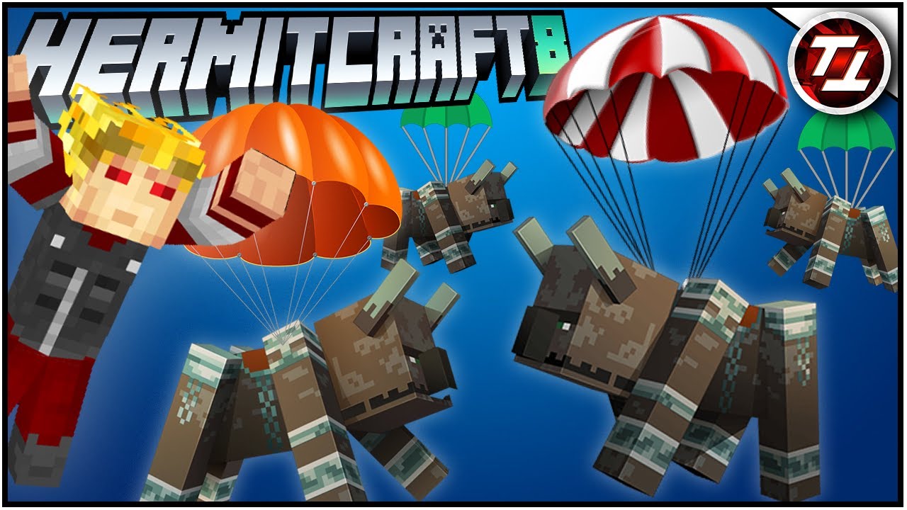 Air Dropping 70 RAVAGERS! - Hermitcraft 8: #18