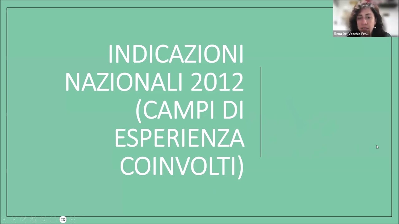 WEBINAR prova orale - 11 aprile 2024 - Elena Del Vecchio Ferraro - Progettazione.
