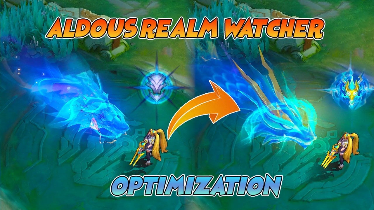 Aldous Realm Watcher Collector Skin Optimization VS OLD Skill Effects