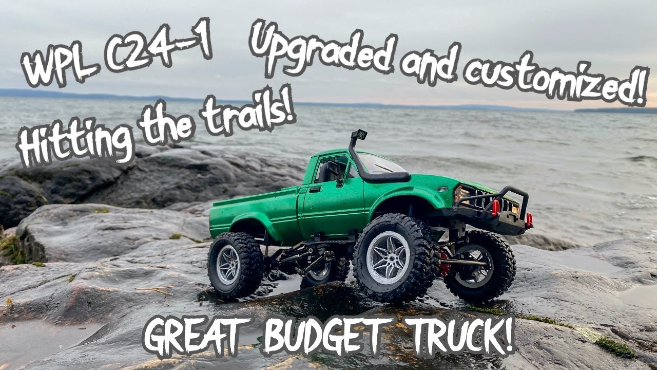 Modified WPL c24-1 Hitting the trails! Metal Upgrades, 3D printed wheels and custom paint!