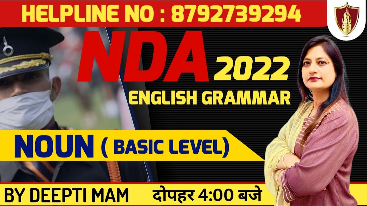 NDA 2022 English || Deepti Mam | Noun | Sukhoi Academy | Class 1