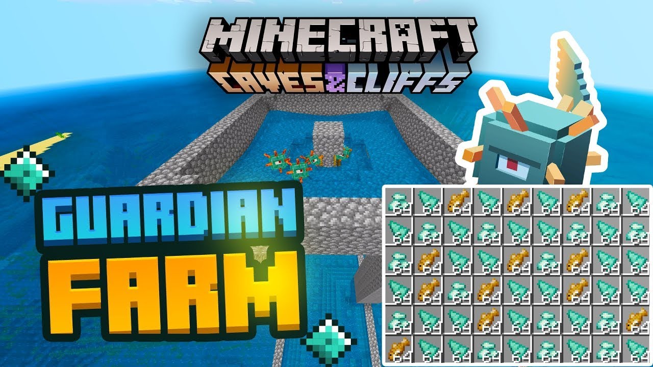 SIMPLEST Guardian & XP Farm 1.17 Minecraft Bedrock || ( MCPE, PS4, Xbox, Switch, Windows 10 )