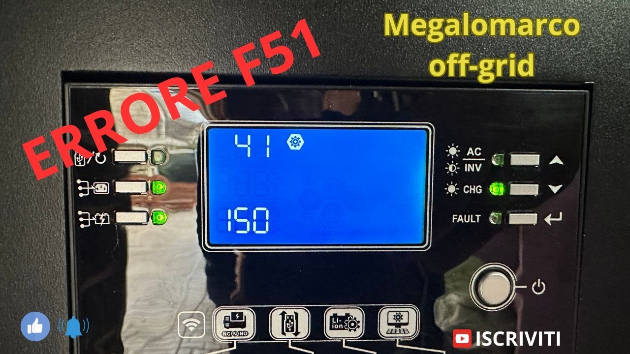ERRORE INVERTER FOTOVOLTAICO F51