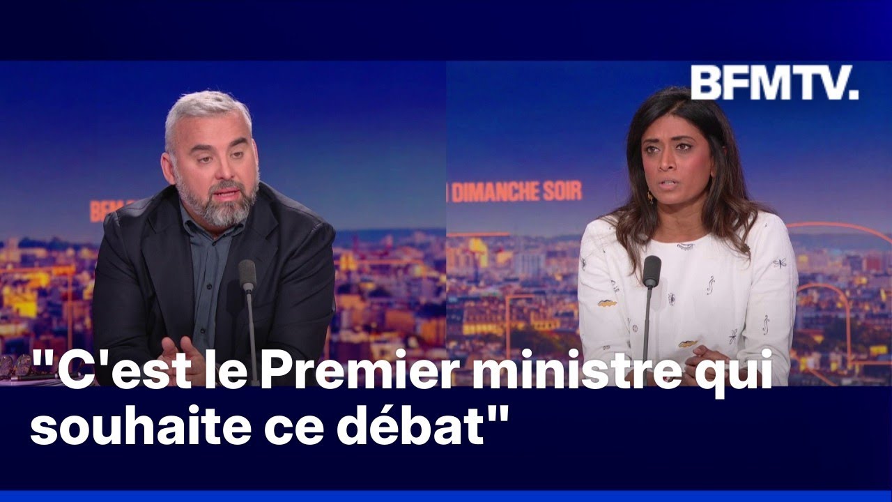 Budget: d&eacute;bat entre Alexis Corbi&egrave;re, d&eacute;put&eacute; (&Eacute;cologiste et social) et Prisca Th&eacute;venot, d&eacute;put&eacute;e (EPR)