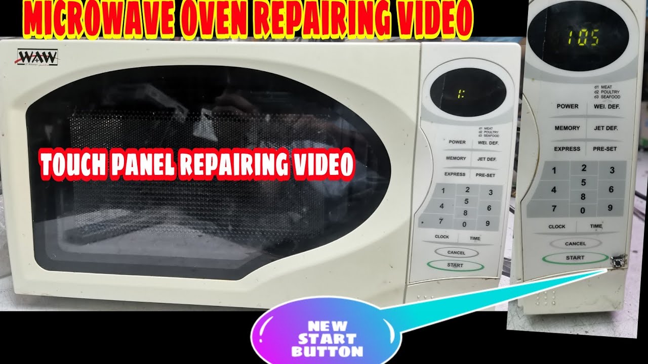 microwave oven repairing video. microwave oven touch panel not working. Start button not working.