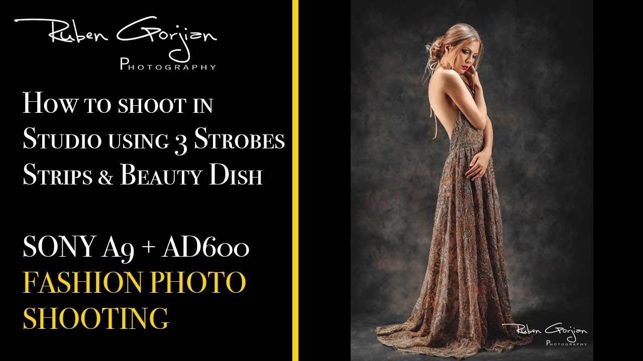 How to shoot in Studio using 3 Strobes Strips & Beauty Dish