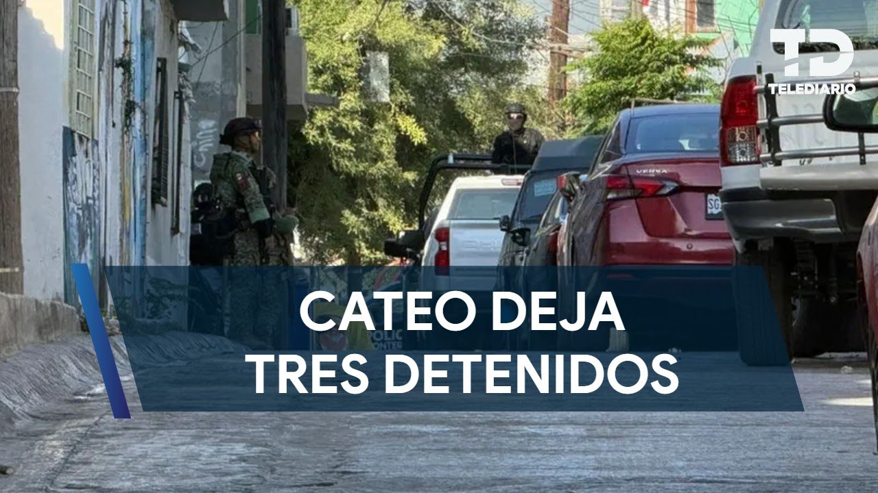 Catean casa en la colonia 10 de Marzo tras detención de tres hombres con armas y droga en Monterrey