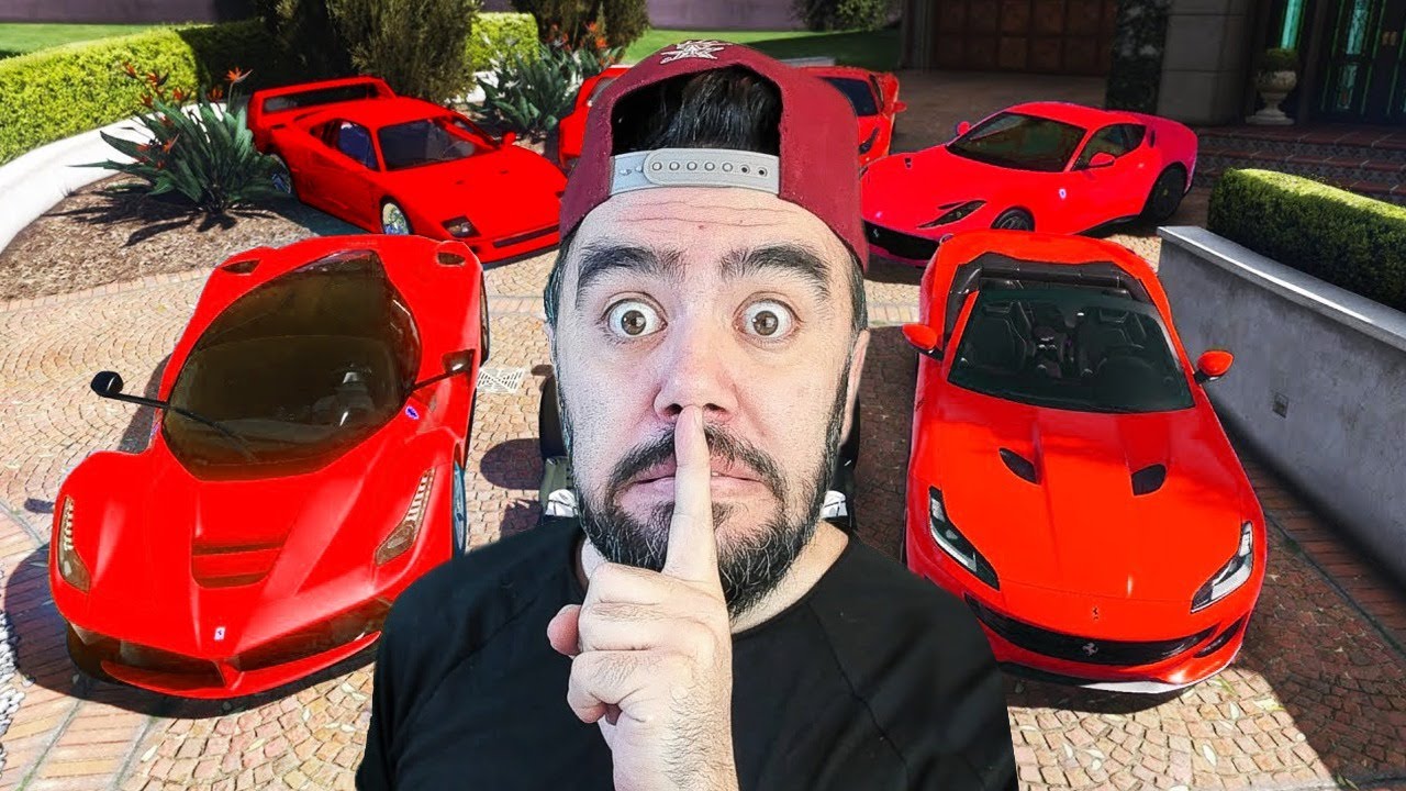 24 SAAT BÜTÜN ZENGIN KIRMIZI ARABALARI ÇALDIM - GTA 5 MODS