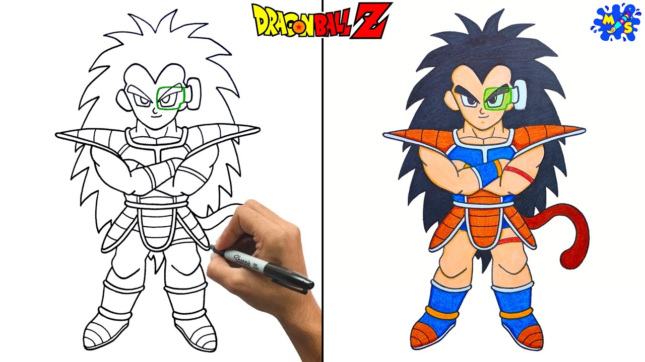 Dragon Ball Z Raditz Drawing || How to Draw Raditz Full Body Easy || Step by Step Drawing