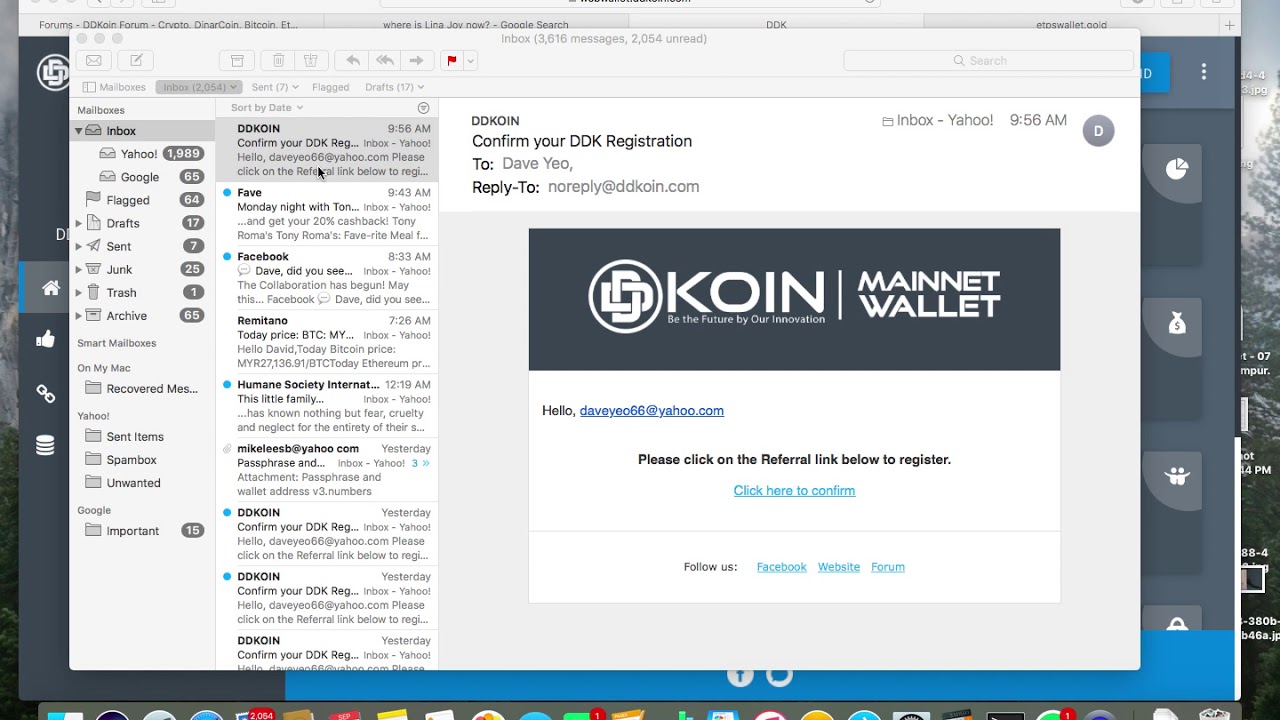 What to do once you have the email from DDK