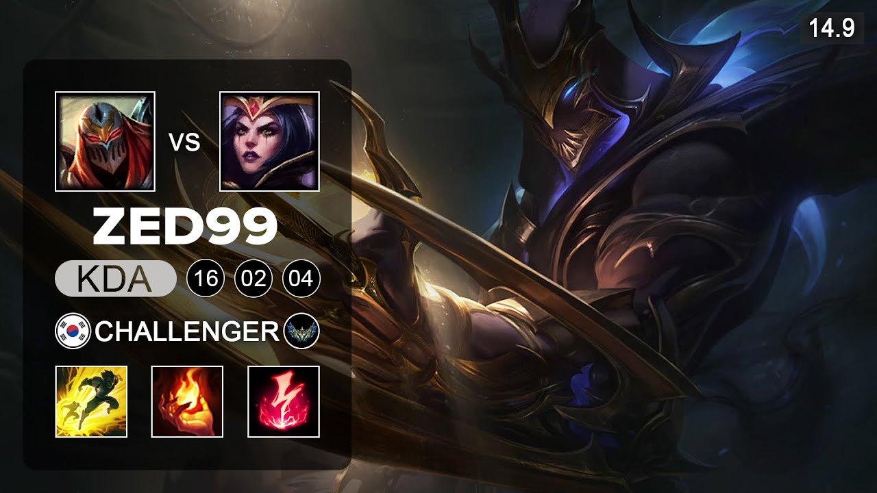 Zed vs Leblanc Mid - KR Challenger - Patch 14.9 Season 14