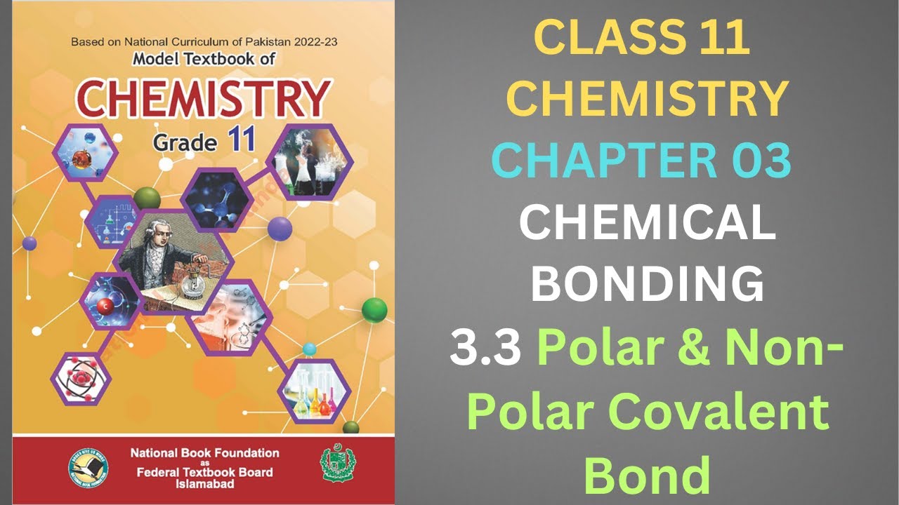 3.3 Polar and Non-Polar Covalent Bond| Chemical Bond Chapter 3 Chemistry Class 11| New Syllabus 2024