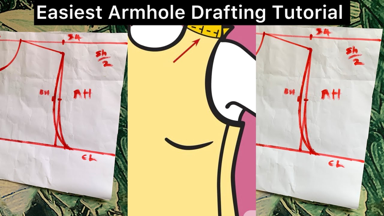 Pattern drafting for Armhole/ how to draft the perfect Armhole. 