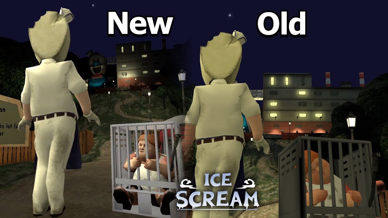 Ice Scream 1 Improved Update! New Game Over Cutscene New vs Old