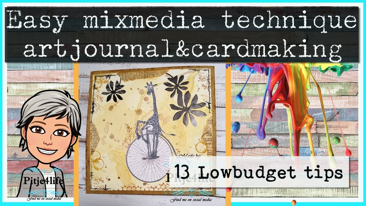 Art journaling  Mission Inspiration  with 13 LOW BUDGET MIXED MEDIA TIPS