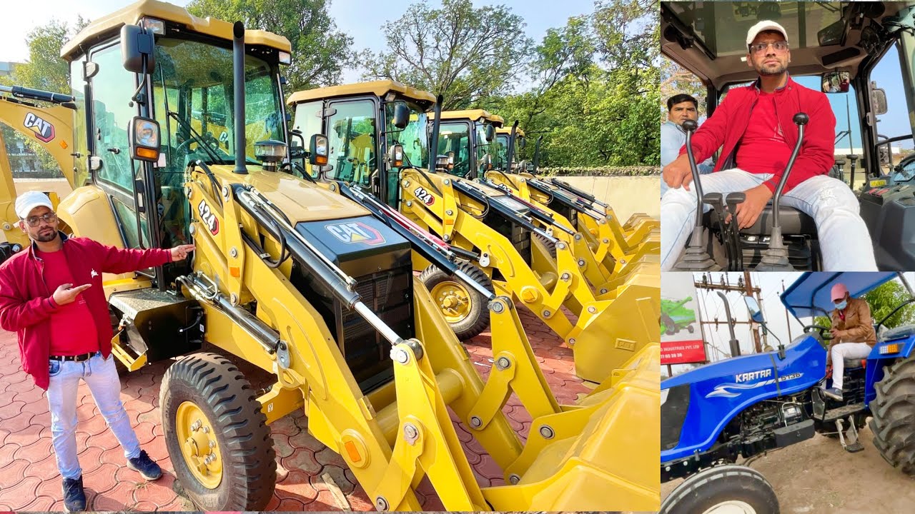 Going CAT Showroom for CAT 424 Backhoe Loader and Kartar tractor new Launched