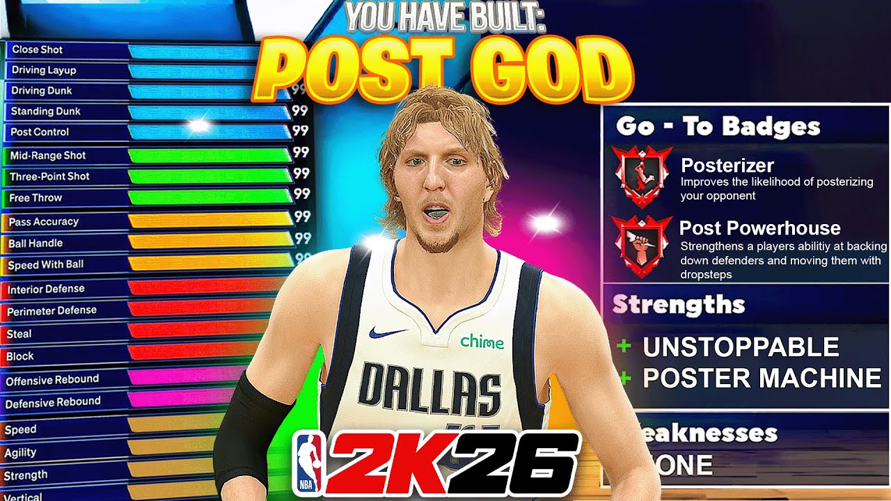 NBA 2K26 BEST POST SCORER BUILD - BEST CENTER BIGMAN BUILD on 2K26!
